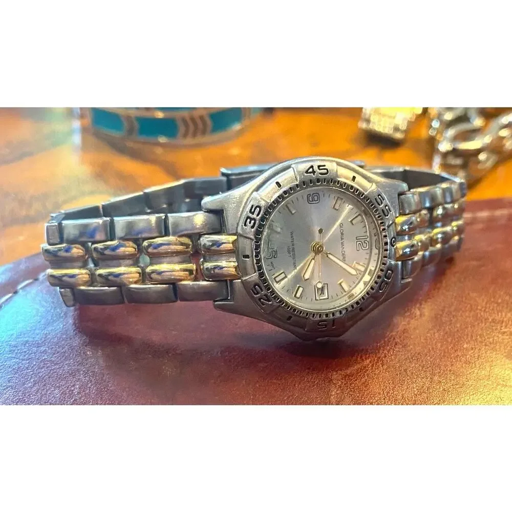 VTG women's Gloria Vanderbilt Watch, Two Tone , Adjustable Band
